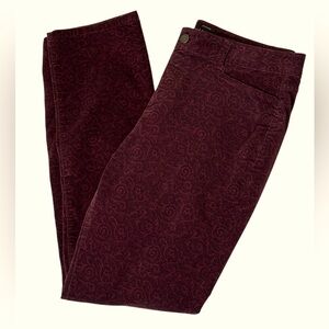 TALBOTS Heritage Burgundy Velveteen Jeans Size 10P